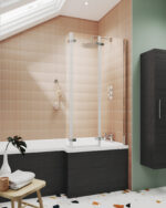 L-Shaped Bath Screen Double Hinged - Image 2