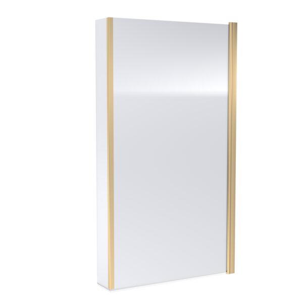 Square Fixed Bath Screen with Fixed Return - 6mm