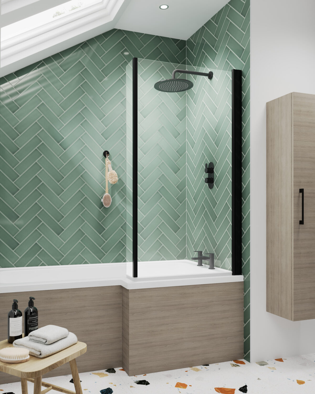 Square Bath Screen With Fixed Return - Image 2