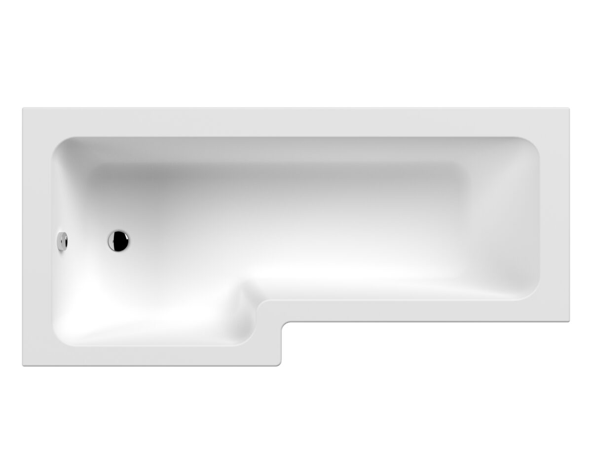 1800mm Left Hand Square Shower Bath - Image 1