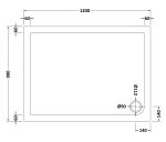 Slip Resistant Rectangular Shower Tray 1200 x 900mm - Image 2
