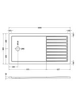 Slip Resistant Rectangular Walk-In Shower Tray 1600 x 800mm - Image 2