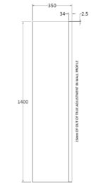 350mm Fixed Bath Screen - Image 3