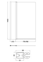 Square Bath Screen With Fixed Panel - Image 3