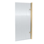 Square Hinged Fluted Bath Screen - 8mm