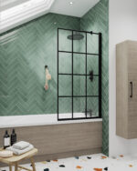 Square Black Framed Bath Screen - Image 2