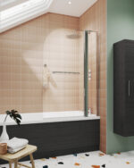 Round Bath Screen Fixed Panel & Rail - Image 2