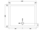 Rectangular shower tray 1200 x 1000mm - Image 2