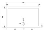 Rectangular Shower Tray 1300 x 800mm - Image 2