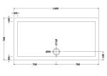 Rectangular Shower Tray 1400 x 700mm - Image 2