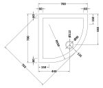Quadrant Shower Tray 700 x 700mm - Image 2