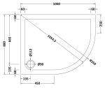 Offset Quad Shower Tray RH 1000 x 800mm - Image 2