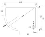 Offset Quad Shower Tray LH 1200 x 900mm - Image 2