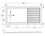 Rectangular Walk-In Shower Tray 1600 x 800 - Image 3