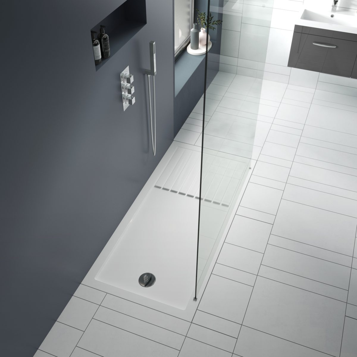 Rectangular Walk-In Shower Tray 1700 x 700 - Image 2