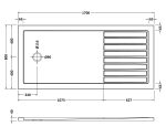 Rectangular Walk-In Shower Tray 1700 x 800 - Image 3