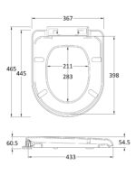 D Shaped Soft Close Toilet Seat - Image 2