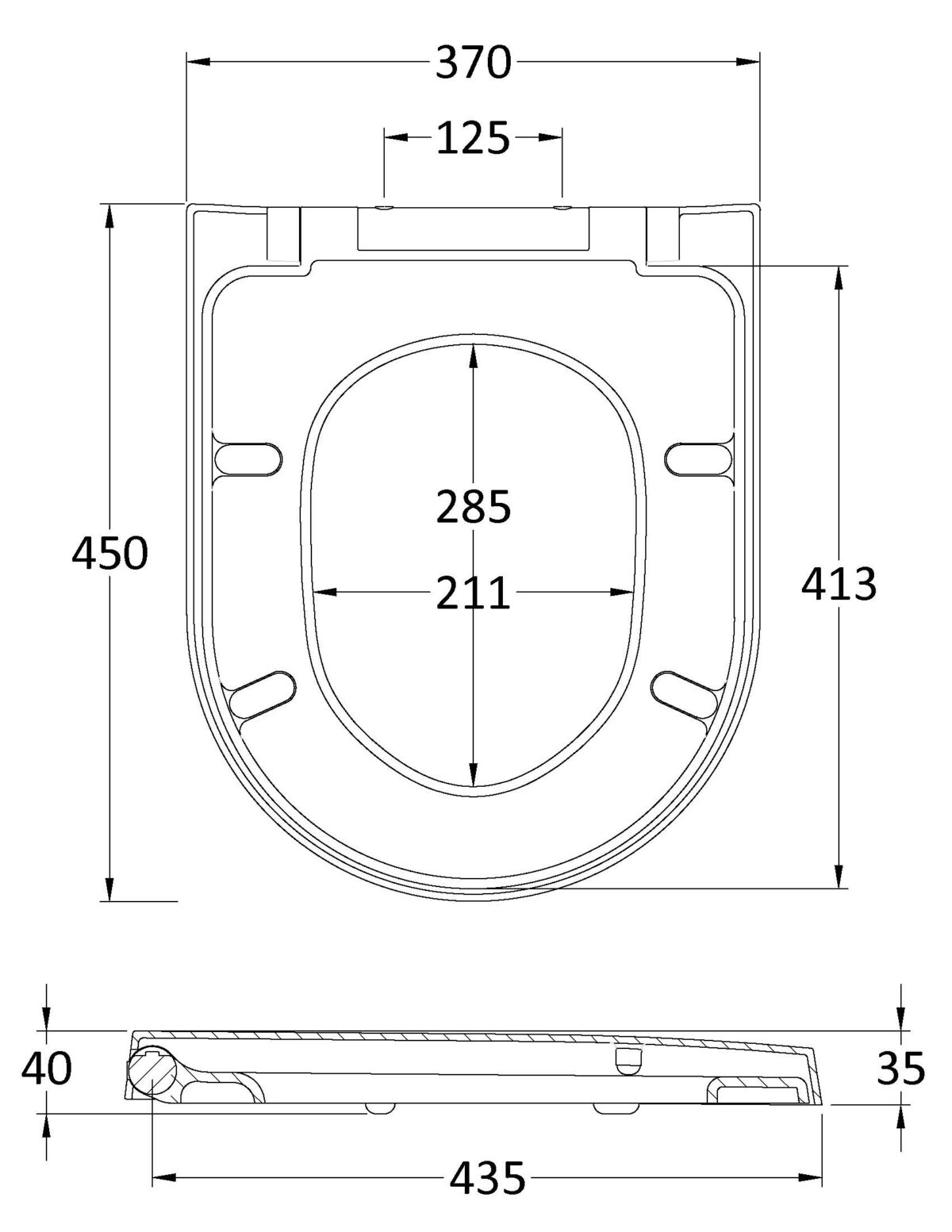 Luxury D Shaped Toilet Seat - Image 2