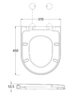 D Shaped Soft Close Toilet Seat - Image 2