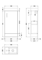 400mm Floor Standing Vanity & Basin - Image 3