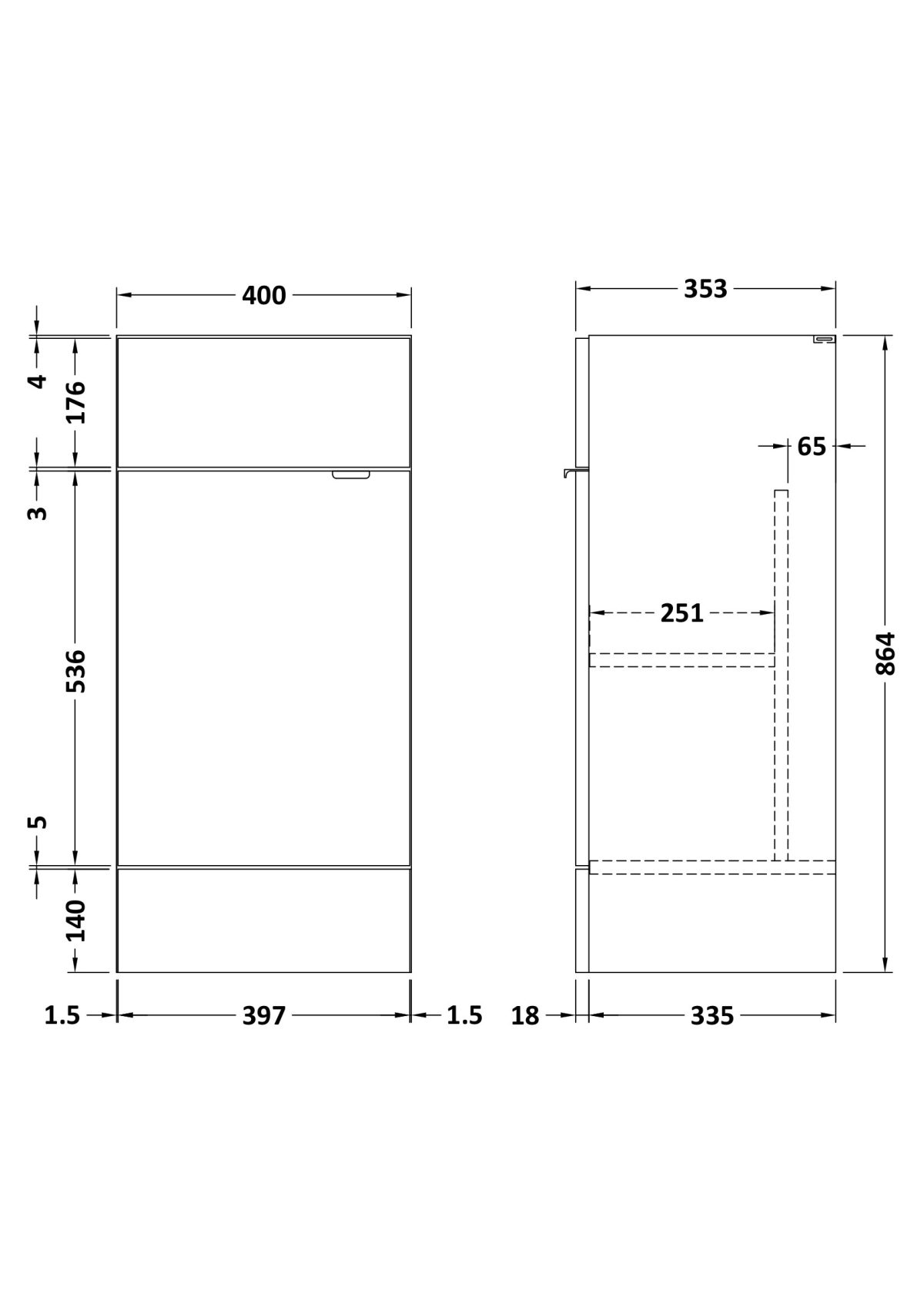 400mm Vanity Unit - Image 3