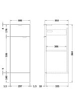 300mm Drawer Lined Unit - Image 2