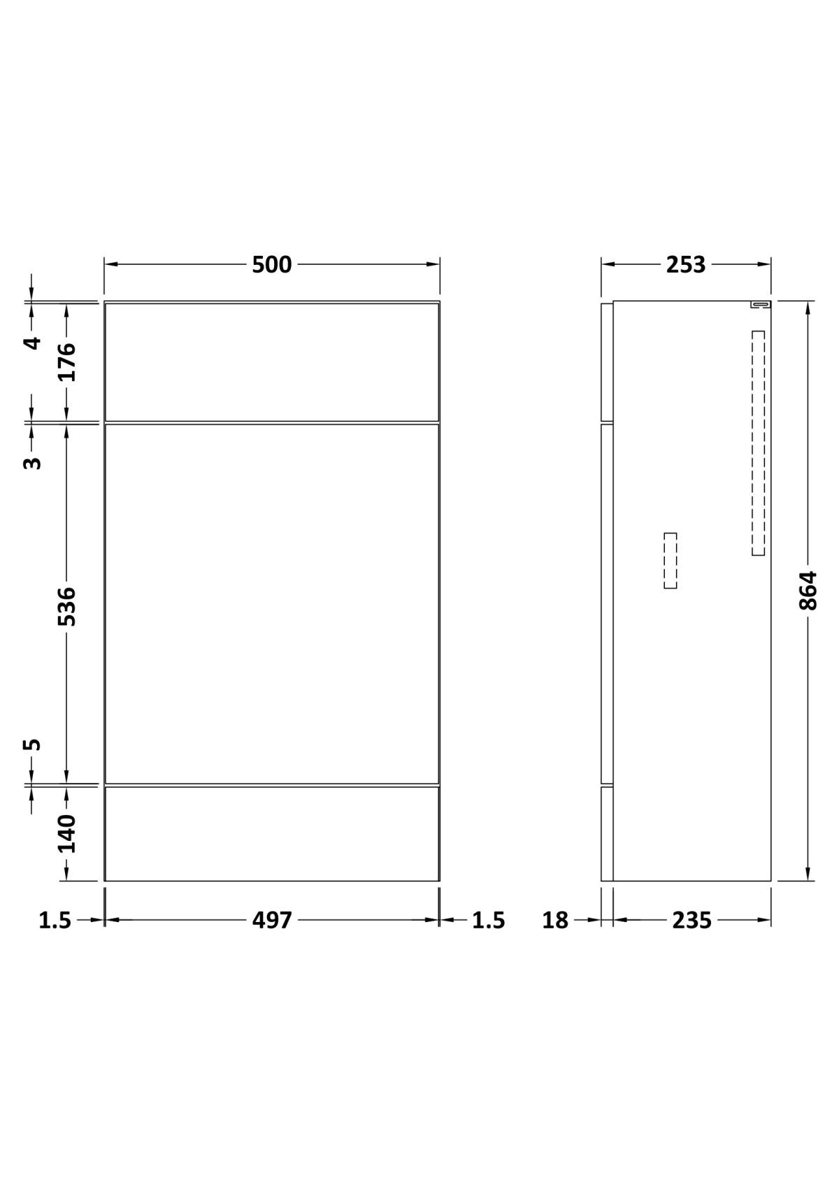 500mm WC Unit - Compact - Image 2