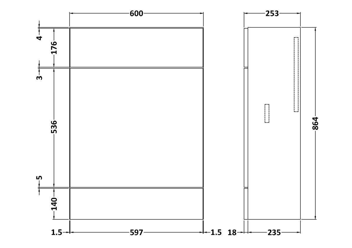 600mm WC Unit - Compact - Image 2