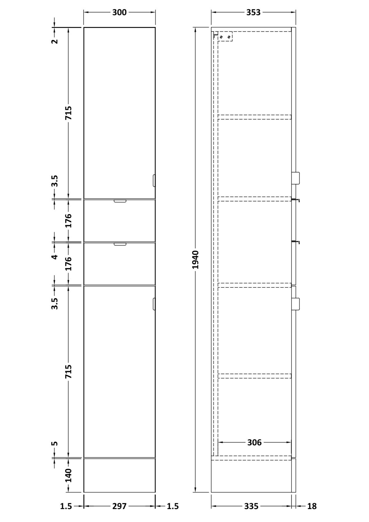 300mm Tall Unit - Image 3