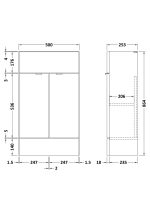 500mm Vanity Unit - Compact - Image 2