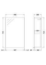 450mm Mirror Cabinet - Image 2