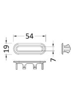 Oval Matt Black Overflow Cover - Image 2