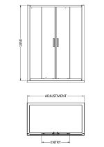 Pacific 1400mm Double Sliding Door - Image 4