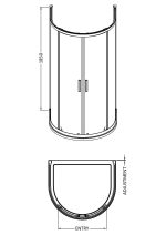 Pacific 1050mm D Shape Enclosure - Image 2