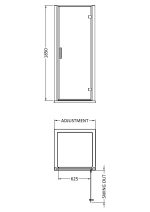 Pacific 900mm Hinged Door - Image 2