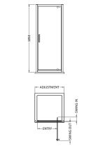 Pacific 760mm Pivot Door - Image 4