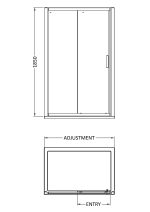 Pacific 1200mm Single Sliding Door - Image 4