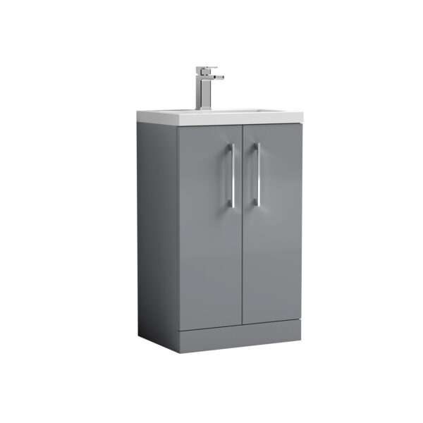 500mm Floor Standing 2-Door Vanity & Polymarble Basin