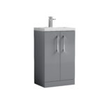 500mm Floor Standing 2-Door Vanity & Ceramic Basin