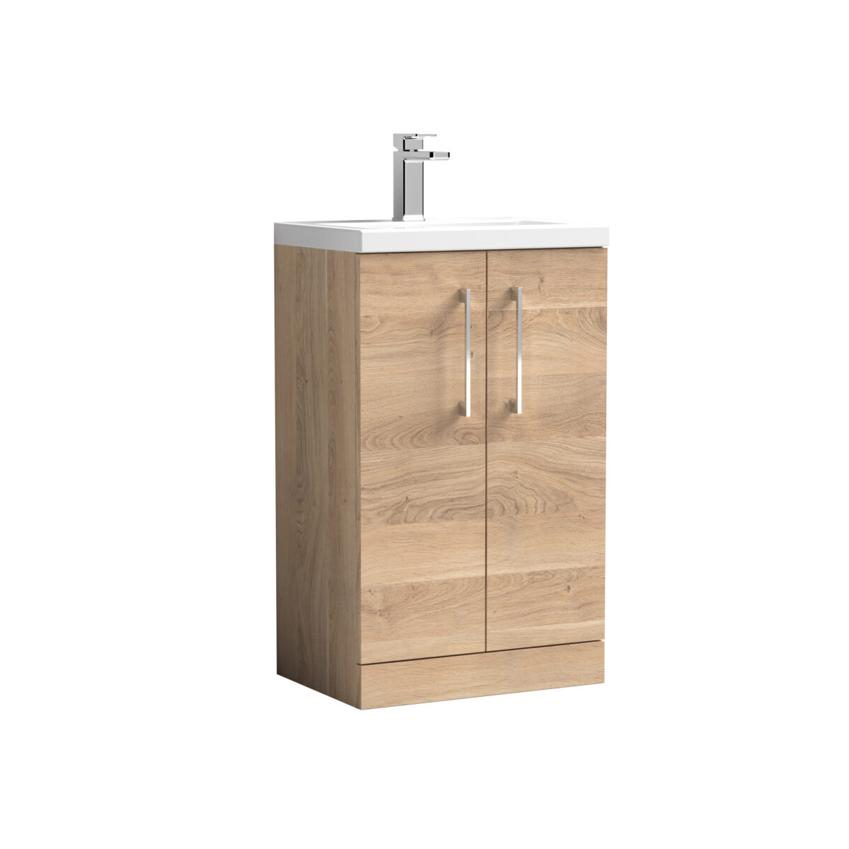 500mm Floor Standing 2-Door Vanity & Ceramic Basin - Image 1