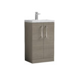 500mm Floor Standing 2 Door Vanity & Polymarble Basin