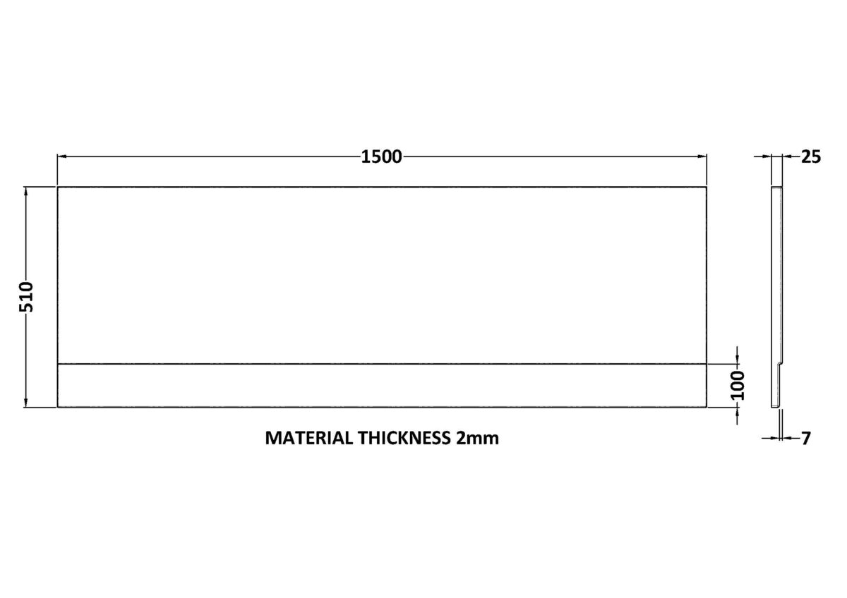 Acrylic Front Panel (1500mm) - Image 2