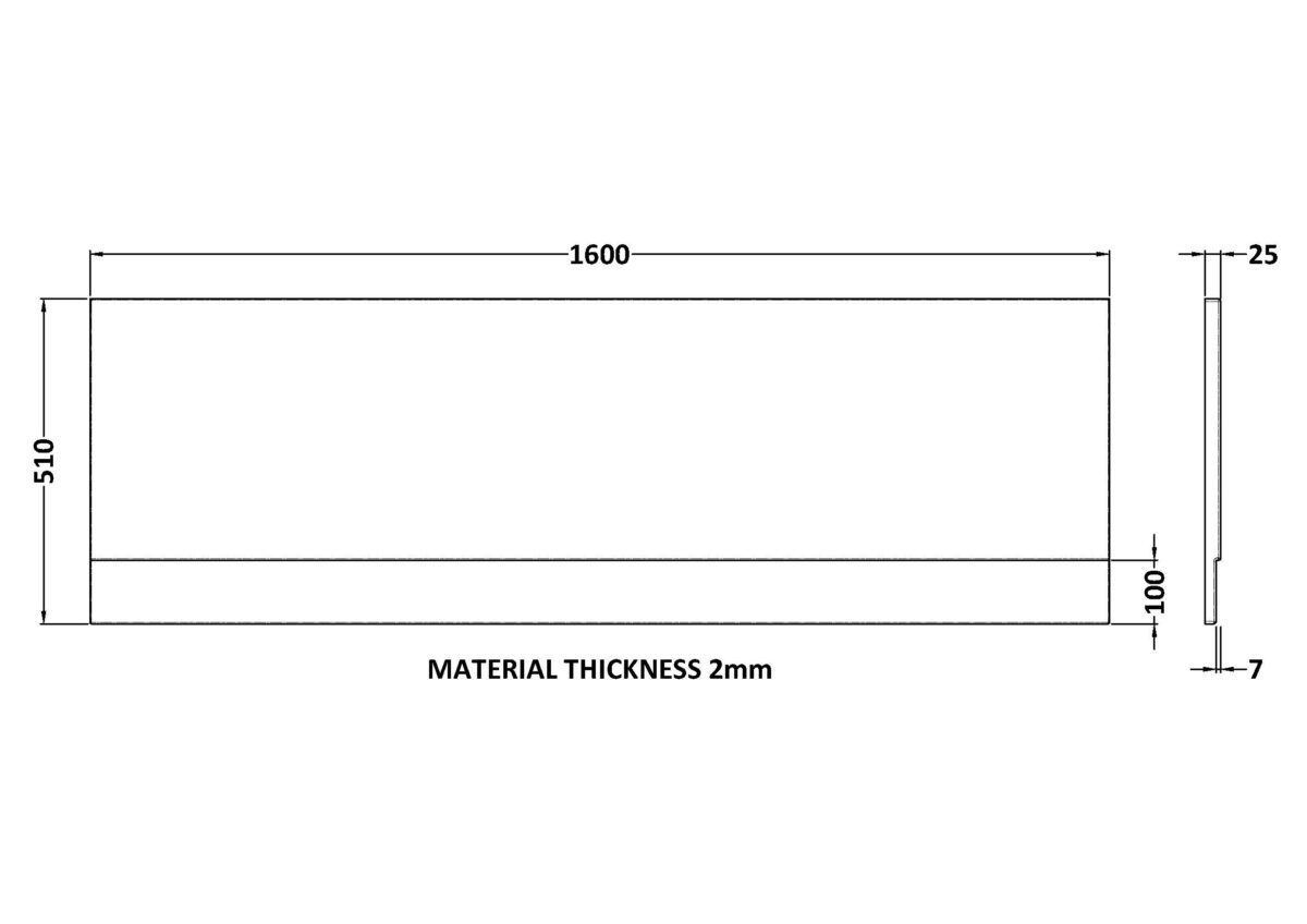 Acrylic Front Panel (1600mm) - Image 2
