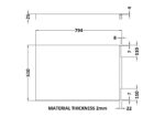 Acrylic End Panel (800mm) - Image 2