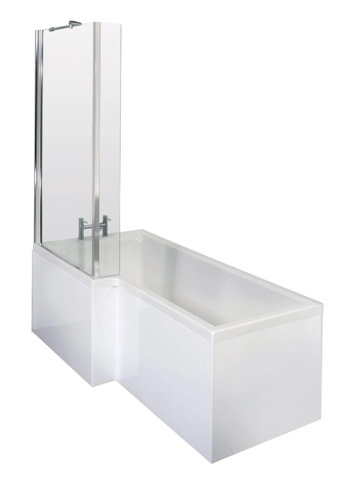 1700mm Left Hand Square Shower Bath Set - Image 1