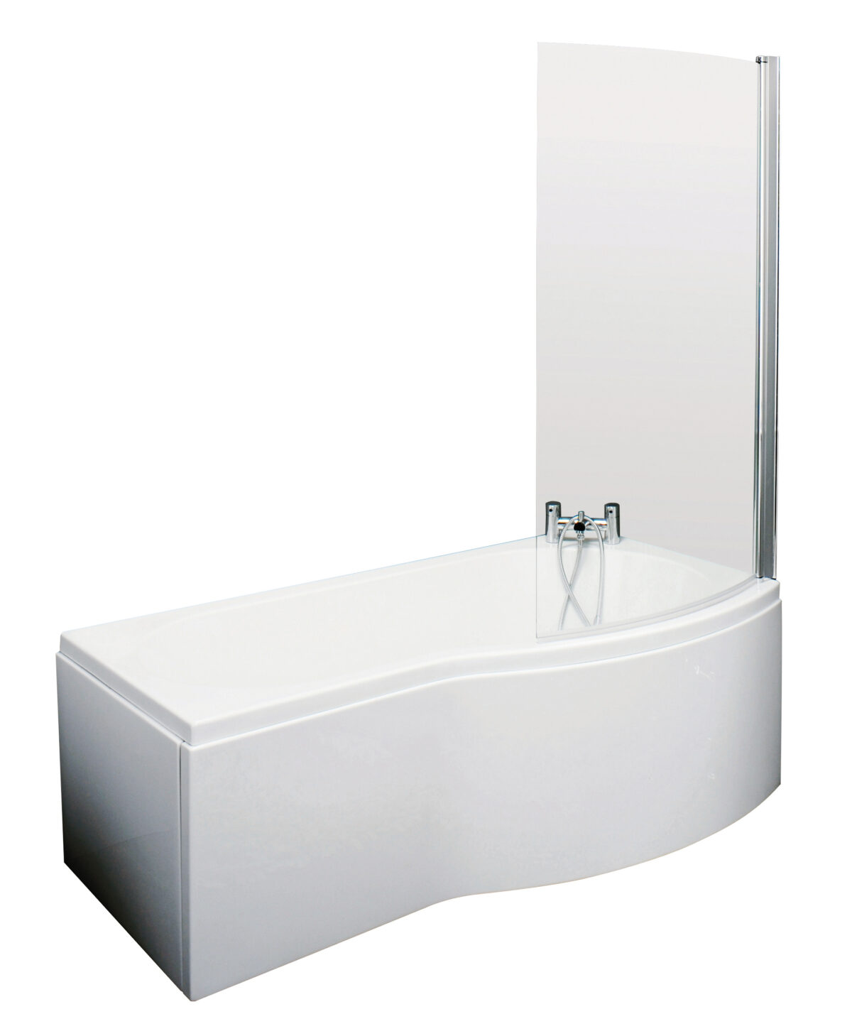 1500mm B Shaped Right Hand Bath Set - Image 1