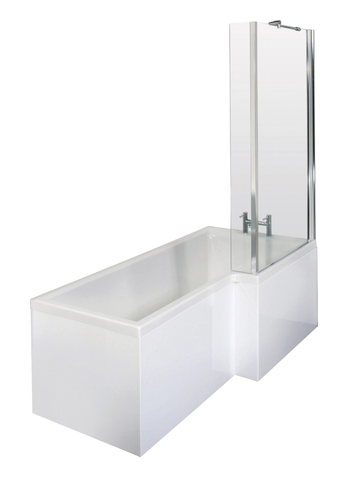 1500mm Right Hand Square Shower Bath Set - Image 1