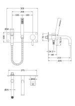 Wall Mounted Bath Shower Mixer - Image 2