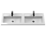 1200mm Wall Hung 4 Drawer Vanity & Double Basin - Image 2
