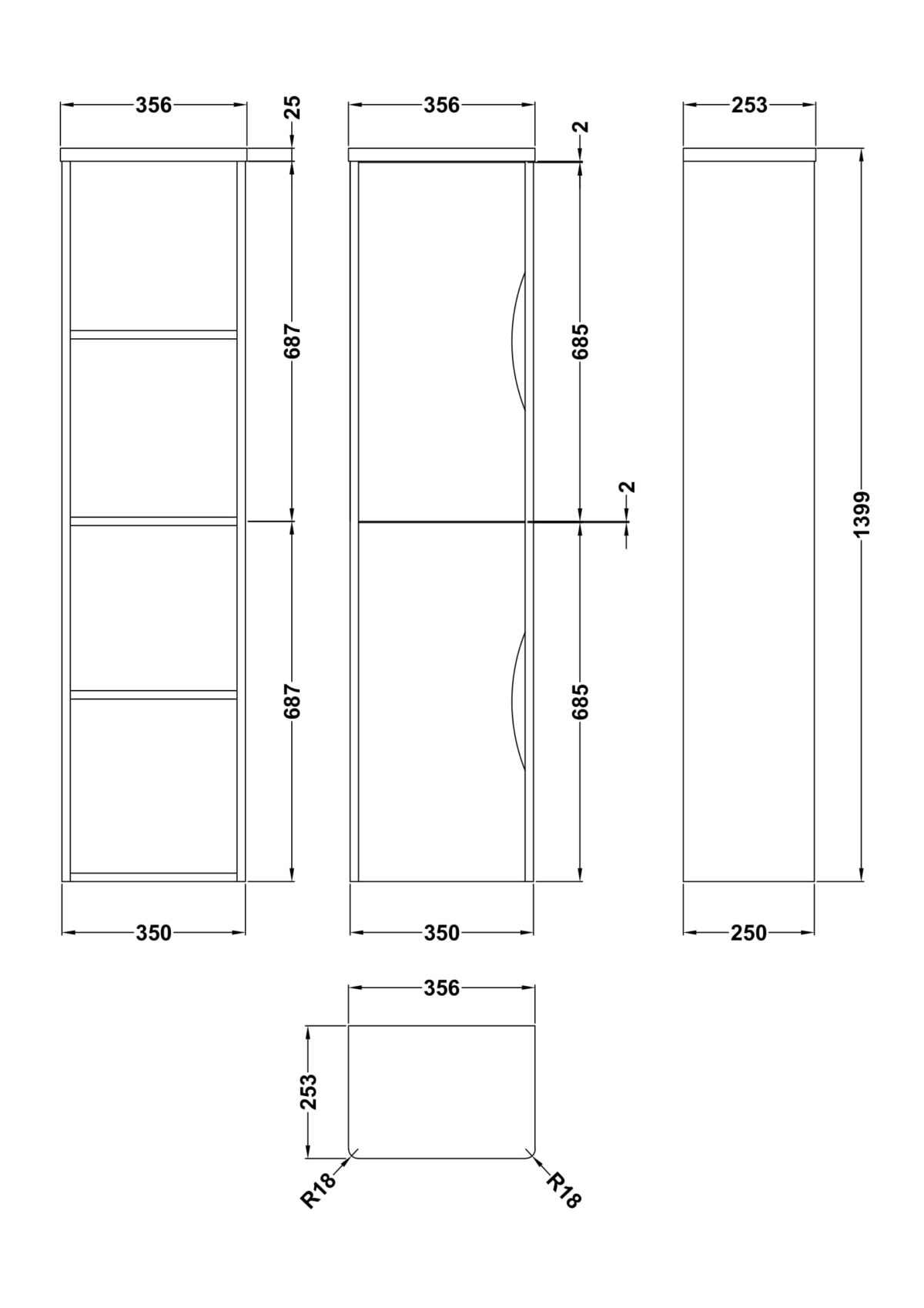 350mm Tall Unit - Image 3